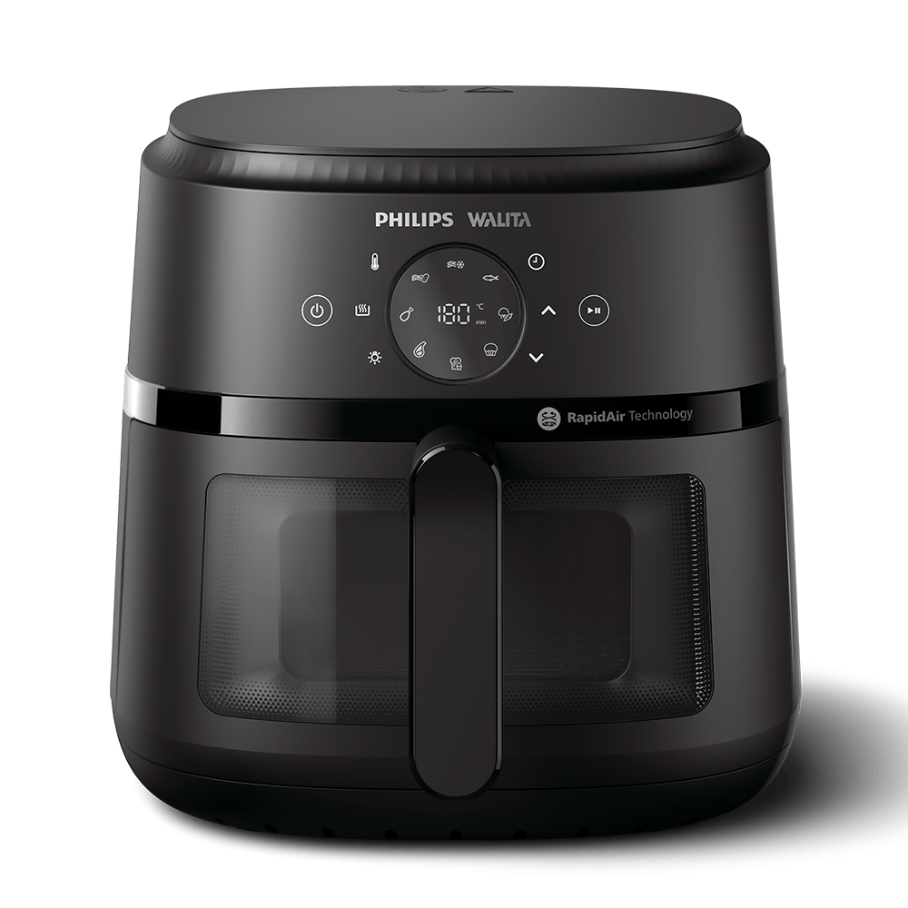 Air fryer Philips Walita Série 2000 NA230 com painel digital touch e janela transparente